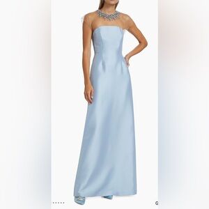 Strapless Sky Blue Gown